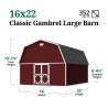 Little Cottage Co. 16x22 Classic Gambrel Large Barn Shed Kit (16x22 CGLB-PC)