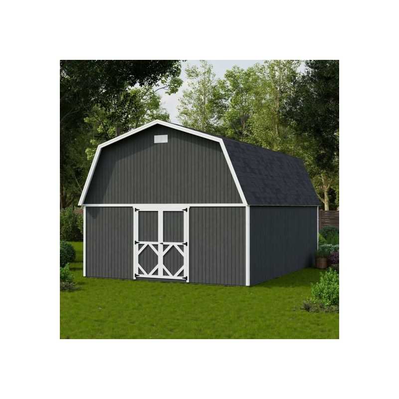 Little Cottage Co. 16x22 Classic Gambrel Large Barn Shed Kit (16x22 CGLB-PC)