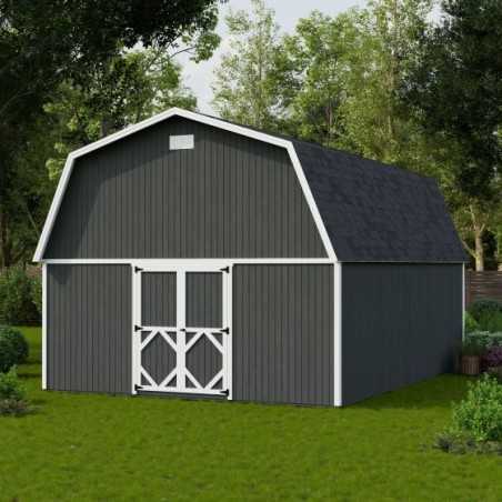 Little Cottage Co. 16x22 Classic Gambrel Large Barn Shed Kit (16x22 CGLB-PC)