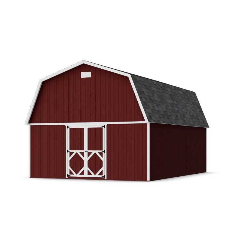 Little Cottage Co. 16x22 Classic Gambrel Large Barn Shed Kit (16x22 CGLB-PC)