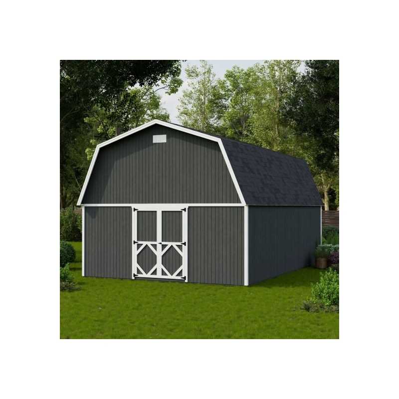 Little Cottage Co. 16x24 Classic Gambrel Large Barn Shed Kit (16x24 CGLB-PC)