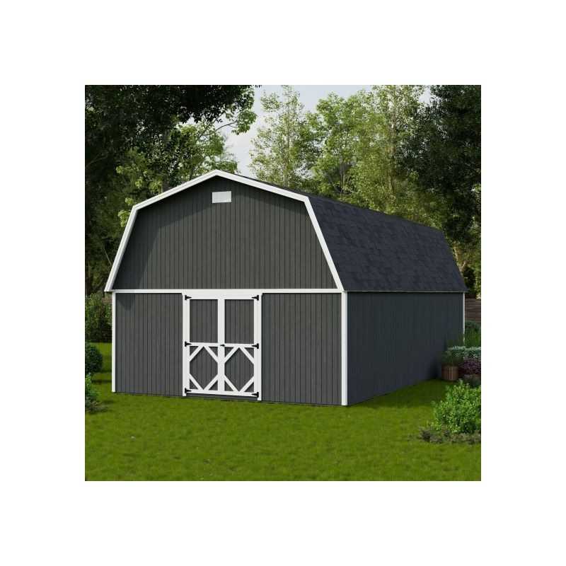 Little Cottage Co. 16x28 Classic Gambrel Large Barn Shed Kit (16x28 CGLB-PC)