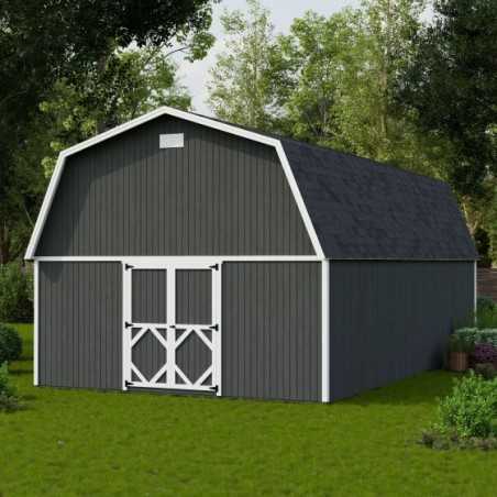 Little Cottage Co. 16x28 Classic Gambrel Large Barn Shed Kit (16x28 CGLB-PC)