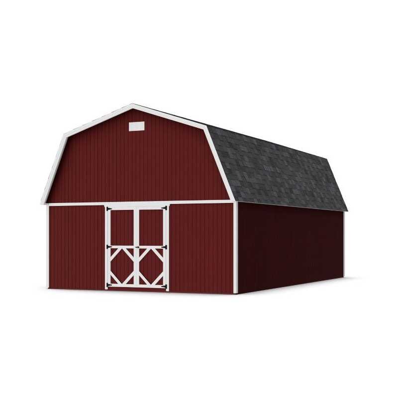 Little Cottage Co. 16x28 Classic Gambrel Large Barn Shed Kit (16x28 CGLB-PC)