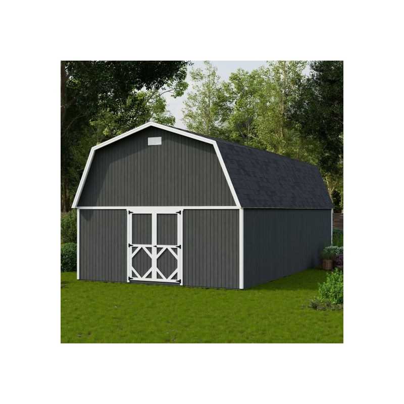 Little Cottage Co. 16x30 Classic Gambrel Large Barn Shed Kit (16x30 CGLB-PC)