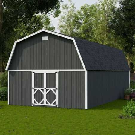 Little Cottage Co. 16x30 Classic Gambrel Large Barn Shed Kit (16x30 CGLB-PC)