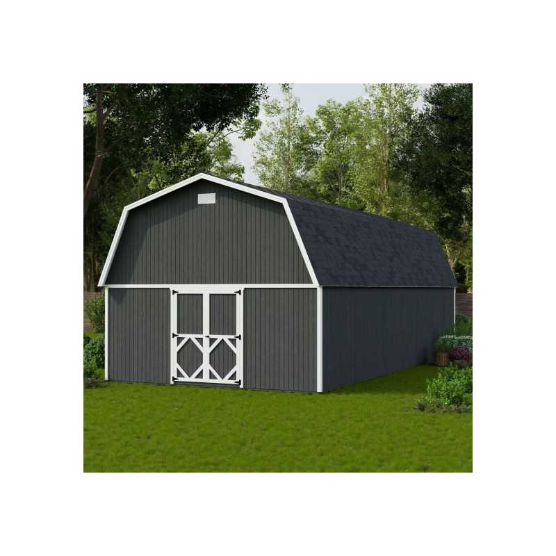 Little Cottage Co. 16x34 Classic Gambrel Large Barn Shed Kit (16x34 CGLB-PC)