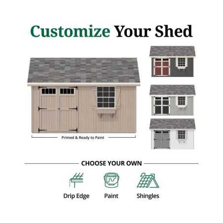 Little Cottage Co. Colonial Pinehurst 12x14 Wood Storage Shed Kit (12x14 PCGS-PC)