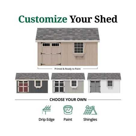 Little Cottage Co. Colonial Pinehurst 12x16 Wood Storage Shed Kit (12x16 PCGS-PC)