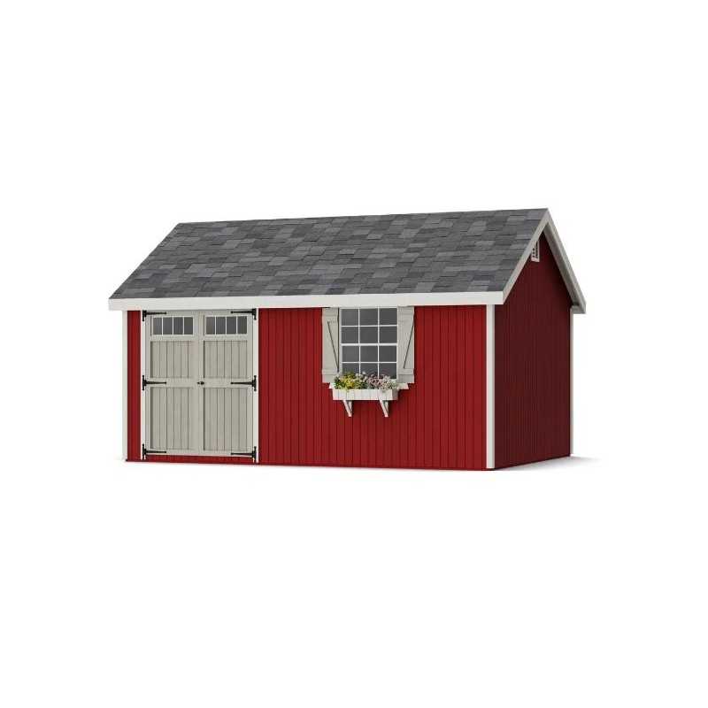 Little Cottage Co. Colonial Pinehurst 12x16 Wood Storage Shed Kit (12x16 PCGS-PC)