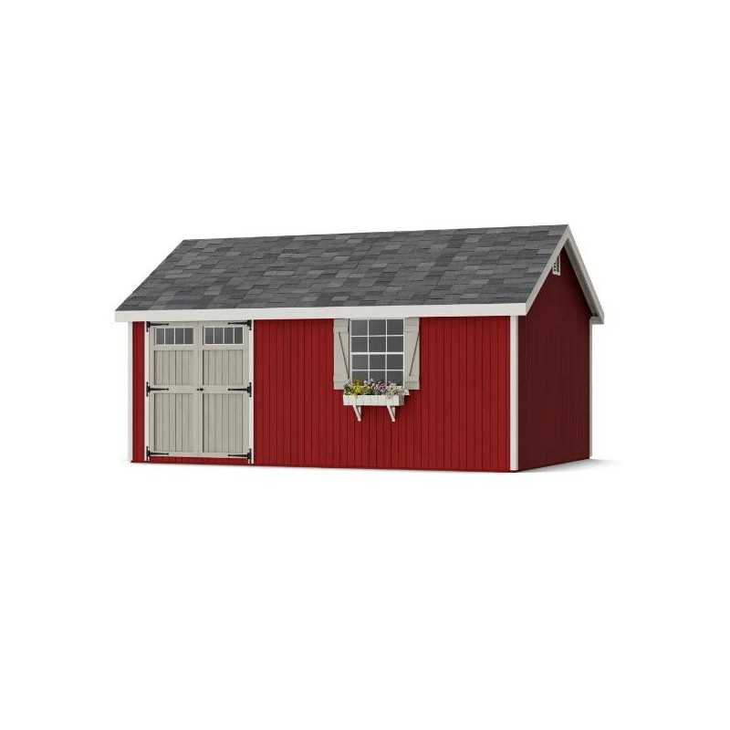 Little Cottage Co. Colonial Pinehurst 12x18 Wood Storage Shed Kit (12x18 PCGS-PC)