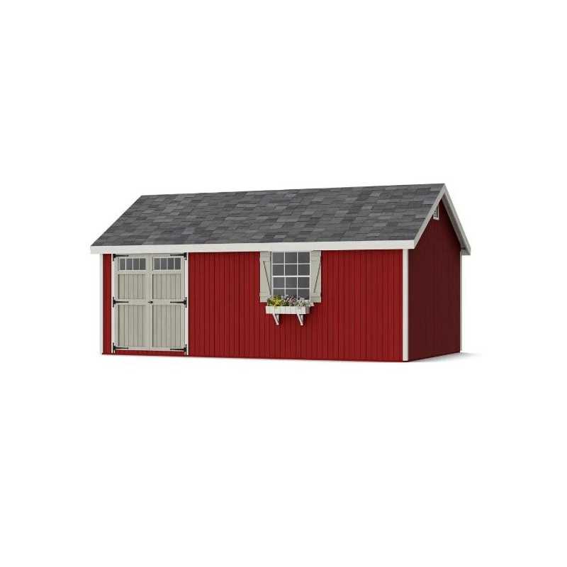 Little Cottage Co. Colonial Pinehurst 12x20 Wood Storage Shed Kit (12x20 PCGS-PC)