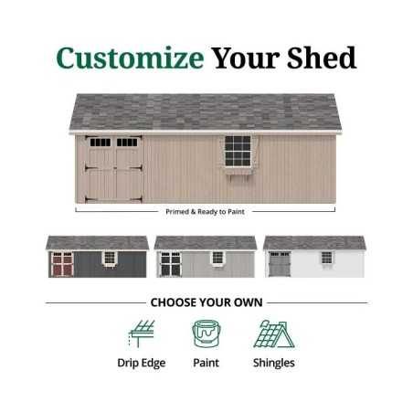 Little Cottage Co. Colonial Pinehurst 12x24 Wood Storage Shed Kit (12x24 PCGS-PC)