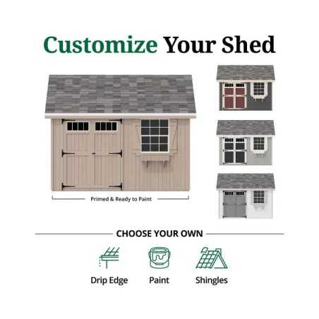 Little Cottage Co. Colonial Pinehurst 12x12 Wood Storage Shed Kit (12x12 PCGS-PC)