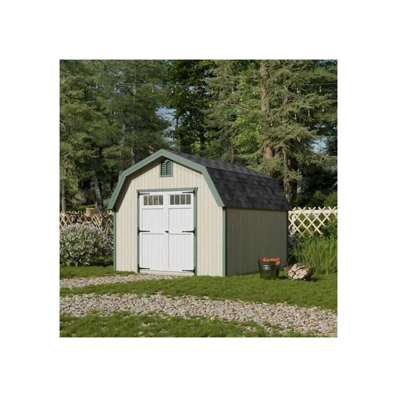 Little Cottage Co. Colonial Greenfield 10x12 Wood Barn Shed Kit (10x12 GCGS-PC)