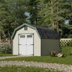 Little Cottage Co. Colonial Greenfield 10x14 Wood Barn Shed Kit (10x14 GCGS-PC)