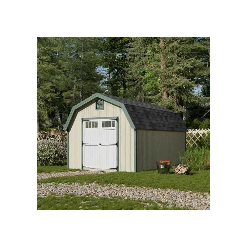 Little Cottage Co. Colonial Greenfield 10x16 Wood Barn Shed Kit (10x16 GCGS-PC)