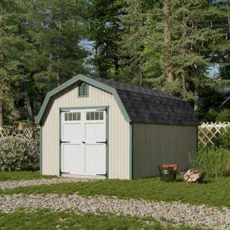 Little Cottage Co. Colonial Greenfield 10x16 Wood Barn Shed Kit (10x16 GCGS-PC)