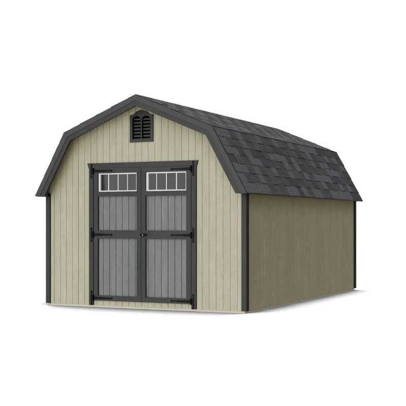 Little Cottage Co. Colonial Greenfield 10x16 Wood Barn Shed Kit (10x16 GCGS-PC)