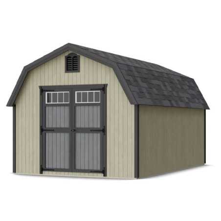 Little Cottage Co. Colonial Greenfield 10x16 Wood Barn Shed Kit (10x16 GCGS-PC)