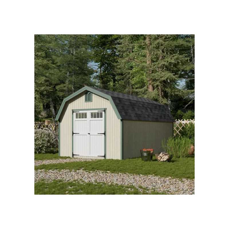 Little Cottage Co Colonial Greenfield 10x18 Wood Barn Shed Kit (10x18 GCGS-PC)