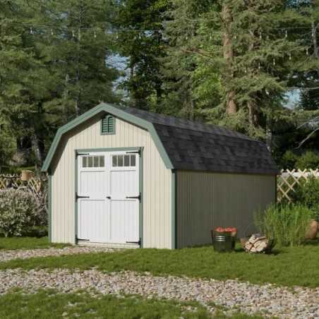 Little Cottage Co Colonial Greenfield 10x18 Wood Barn Shed Kit (10x18 GCGS-PC)