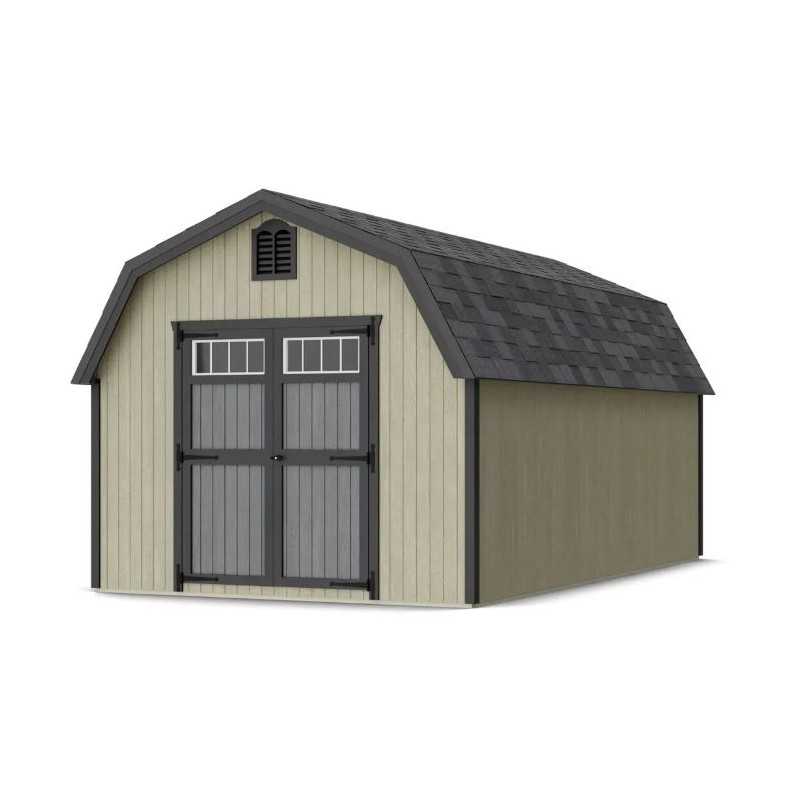 Little Cottage Co Colonial Greenfield 10x18 Wood Barn Shed Kit (10x18 GCGS-PC)