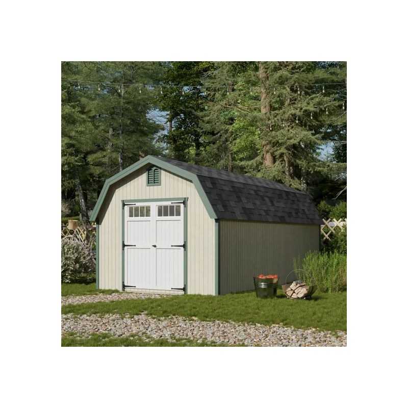 Little Cottage Co. Colonial Greenfield 10x20 Wood Barn Shed Kit (10x20 GCGS-PC)