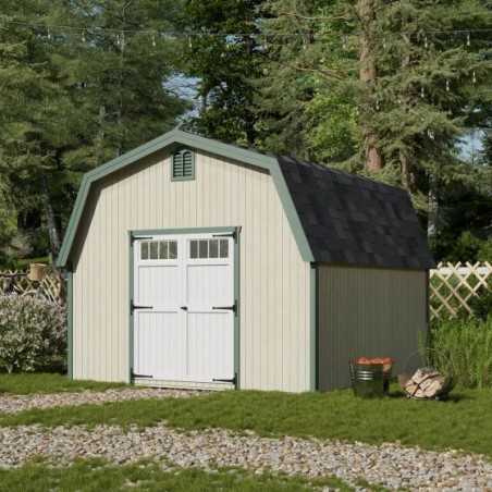 Little Cottage Co. Colonial Greenfield 12x12 Wood Barn Shed Kit (12x12 GCGS-PC)