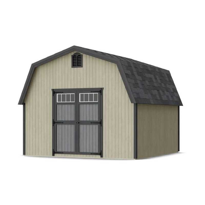 Little Cottage Co. Colonial Greenfield 12x12 Wood Barn Shed Kit (12x12 GCGS-PC)