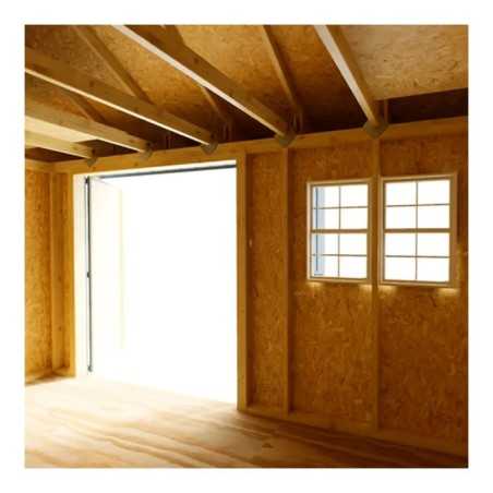 Best Barns Sophisticated Salt Box 8x12 Pre-cut Wood Shed Kit - Offset Eave Door (SBOXDE12)