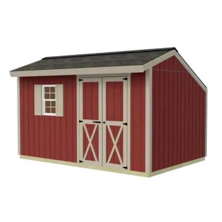 Best Barns Sophisticated Salt Box 8x12 Pre-cut Wood Shed Kit - Offset Eave Door (SBOXDE12)