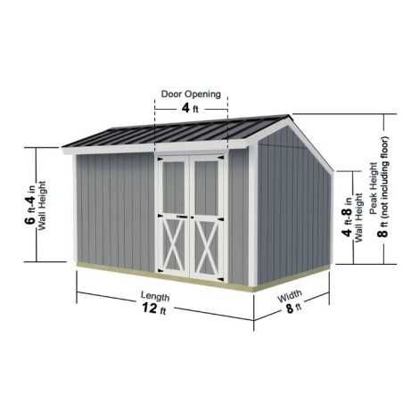 Best Barns Sophisticated Salt Box 8x12 Pre-cut Wood Shed Kit - Offset Eave Door (SBOXDE12)