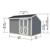 Best Barns Sophisticated Salt Box 8x12 Pre-cut Wood Shed Kit - Offset Eave Door (SBOXDE12)
