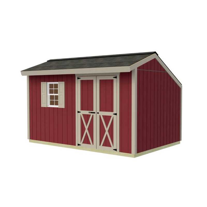 Best Barns Sophisticated Salt Box 8x12 Pre-cut Wood Shed Kit - Offset Eave Door (SBOXDE12)