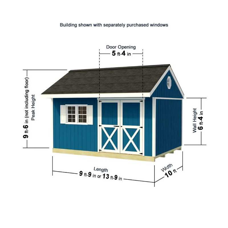 Best Barns Overhang Oasis 10x10 Specialty Pre-cut Shed Kit - Deep Eave Overhang (OOASDE10)