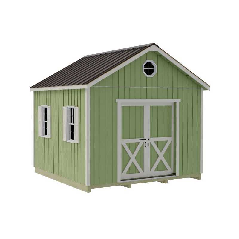 Best Barns Backyard Basecamp 12x12 Pre-Cut Shed Kit - Sliding Doors (BBASSD12)