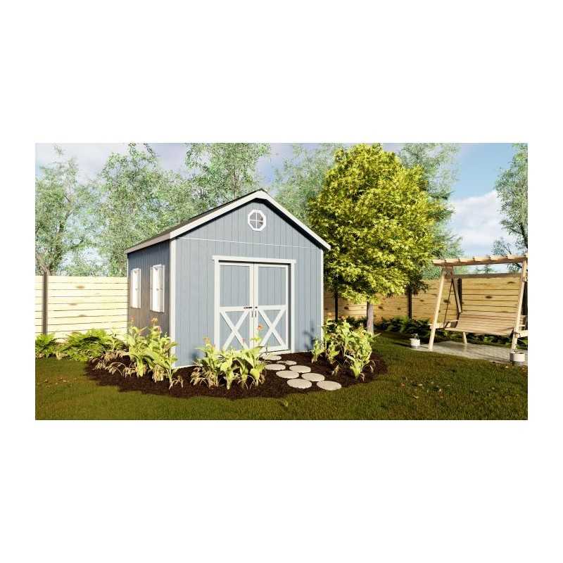Best Barns Backyard Basecamp 12x12 Pre-Cut Shed Kit - Sliding Doors (BBASSD12)
