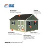 Best Barns Crafter's Connection 12x16 Pre-Cut Shed- Centered Gable Door (CCONDG16C)
