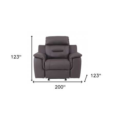 Aolany Three Piece Indoor Genuine Leather Five Person Seating Set