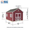 Best Barns Crafter's Connection 12x16 Pre-Cut Shed Kit - Sliding Doors (CCONSD16)