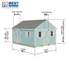 Best Barns Crafter's Connection 12x16 Pre-Cut Shed - Centered Barn & Walk-In (CCONSG16C)