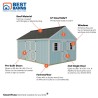 Best Barns Crafter's Connection 12x16 Pre-Cut Shed - Offset Barn & Walk-In (CCONSG16O)