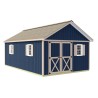 Best Barns Shedquarters 12x20 Premium Pre-Cut Wood Shed Kit w/ Offset Gable Door (SQUADG20O)