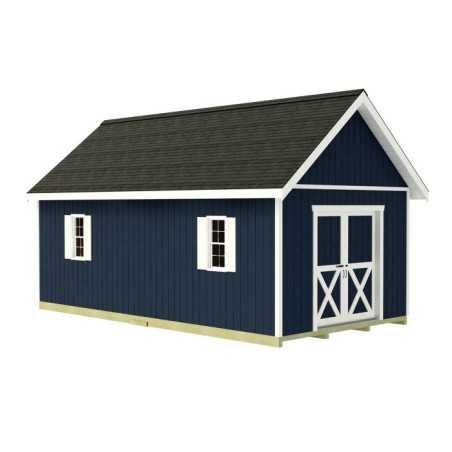 Best Barns Planner's Paradise 12x16 Pre-Cut Wood Storage Shed Kit - Sliding Doors (PPARSD16)