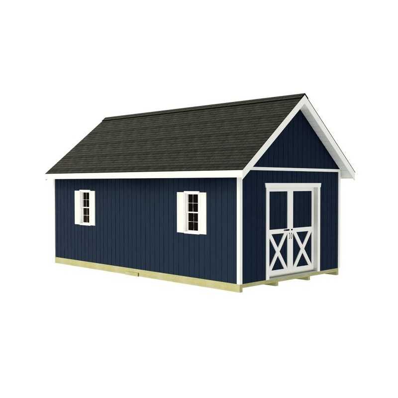 Best Barns Planner's Paradise 12x20 Pre-Cut Wood Storage Shed Kit - Sliding Doors (PPARSD20)