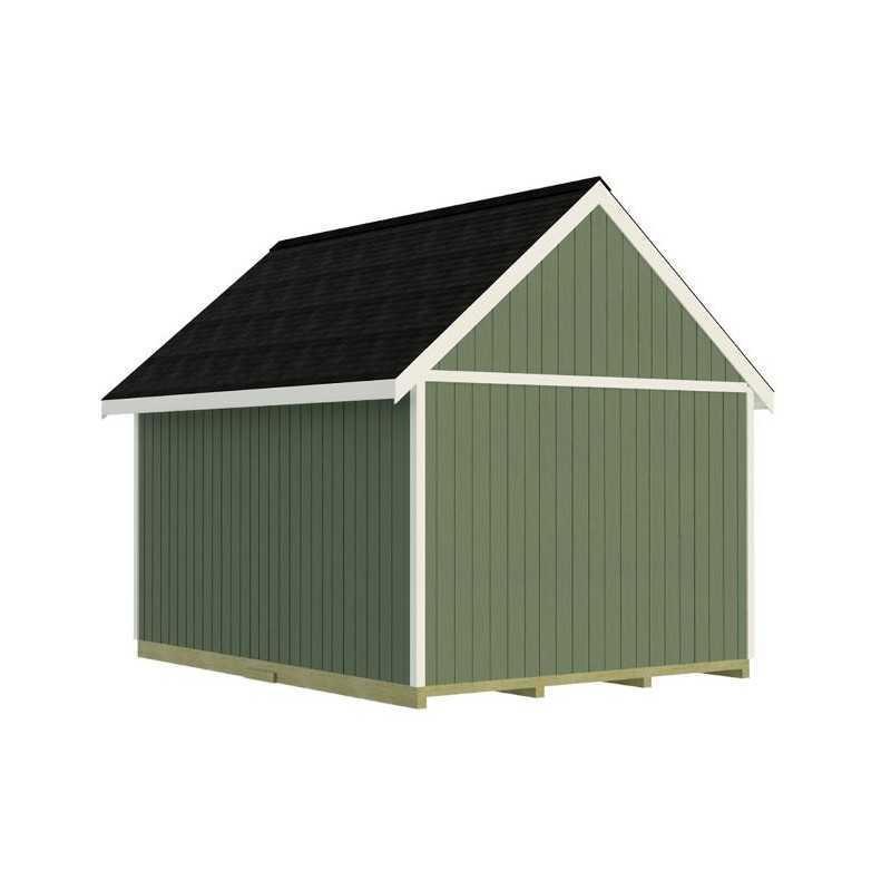 Best Barns Planner's Paradise 12x24 Pre-Cut Wood Storage Shed Kit - Sliding Doors (PPARSD24)
