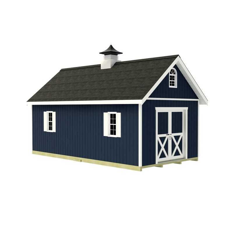 Best Barns Planner's Paradise 12x24 Pre-Cut Wood Storage Shed Kit - Sliding Doors (PPARSD24)