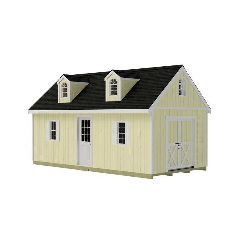 Best Barns Planner's Paradise Elite 12x20 Pre-Cut Wood Shed Kit w/ Sliding Doors & Dormer (PPARSD20DR)