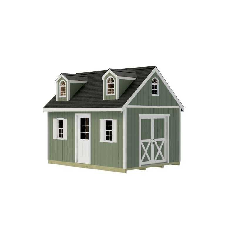 Best Barns Planner's Paradise Elite 12x24 Pre-Cut Wood Shed Kit w/ Sliding Doors & Dormer (PPARSD24DR)